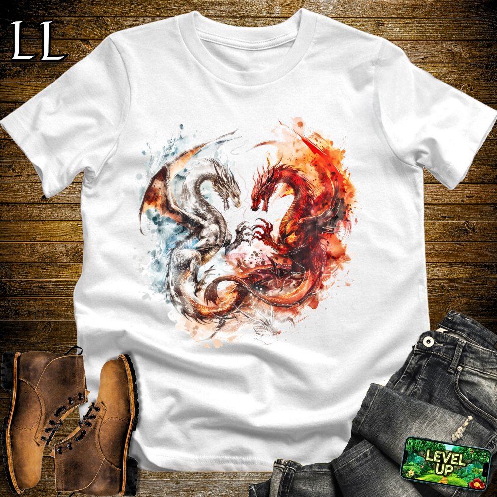 Ariel Battle Dragons Softstyle Tee - White - LegacyLayers