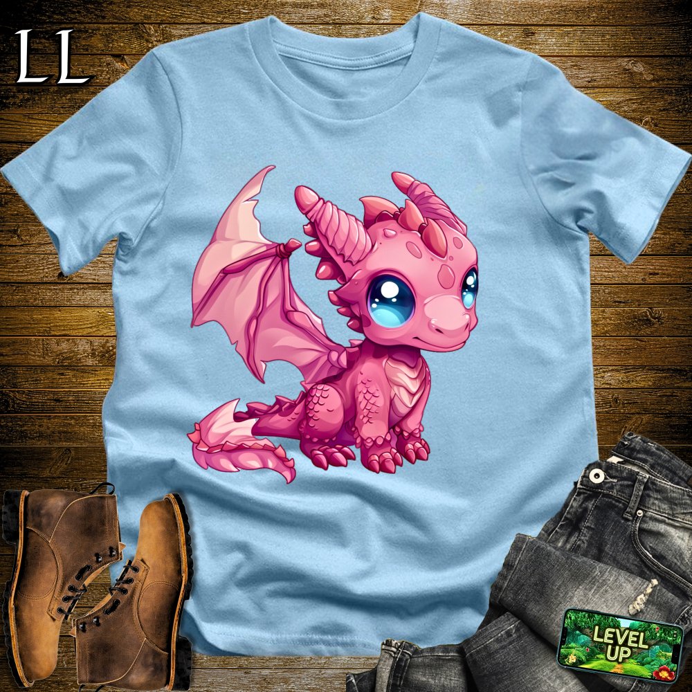 Baby Pink Dragon Softstyle Tee - Light Blue - LegacyLayers