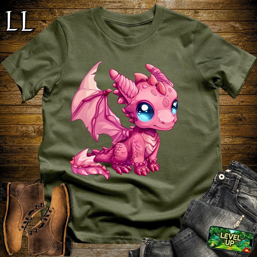 Baby Pink Dragon Softstyle Tee - Military Green - LegacyLayers