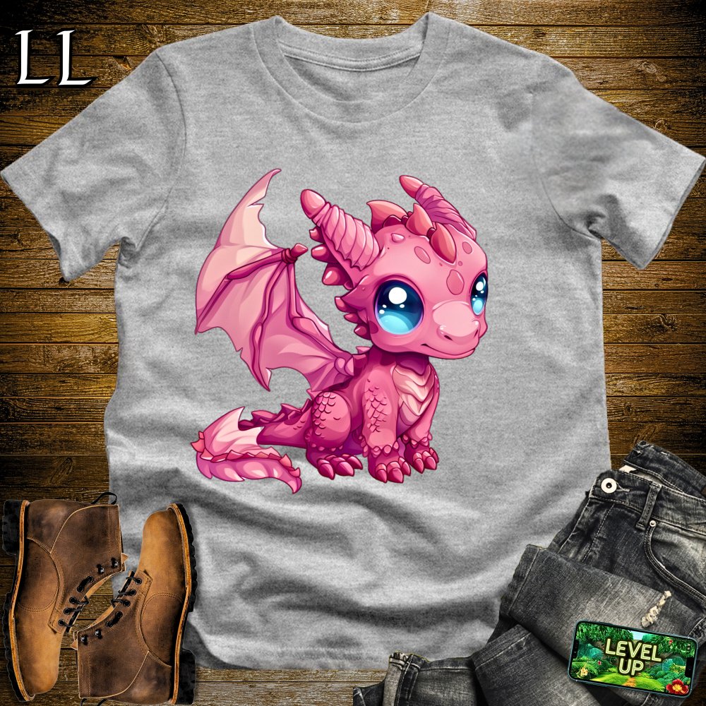 Baby Pink Dragon Softstyle Tee - Sport Grey - LegacyLayers