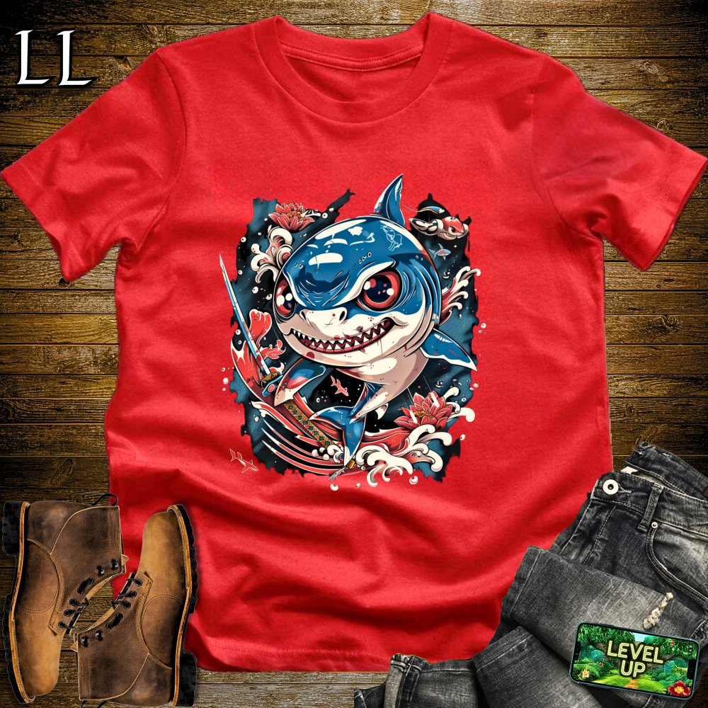 Baby Shark Samurai Softstyle Tee - Red - LegacyLayers