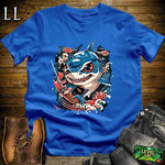 Baby Shark Samurai Royal Blue | Kids Adventure Graphic Tee