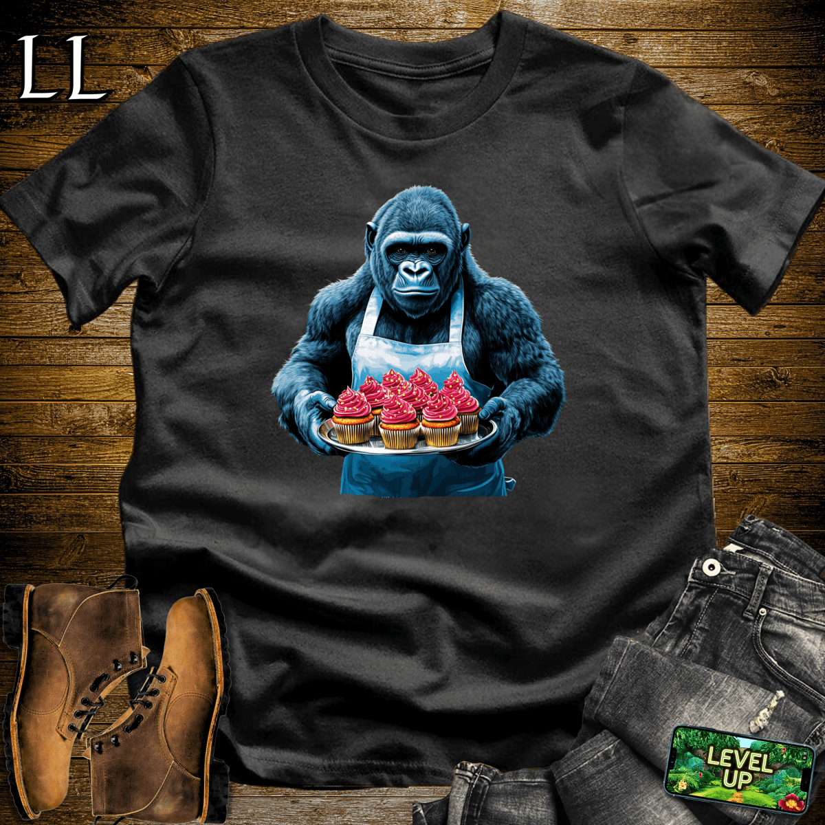 Baker Gorilla Softstyle Tee - Black - LegacyLayers