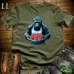 Baker Gorilla Softstyle Tee Military Green | Funny Chef Gorilla Tee