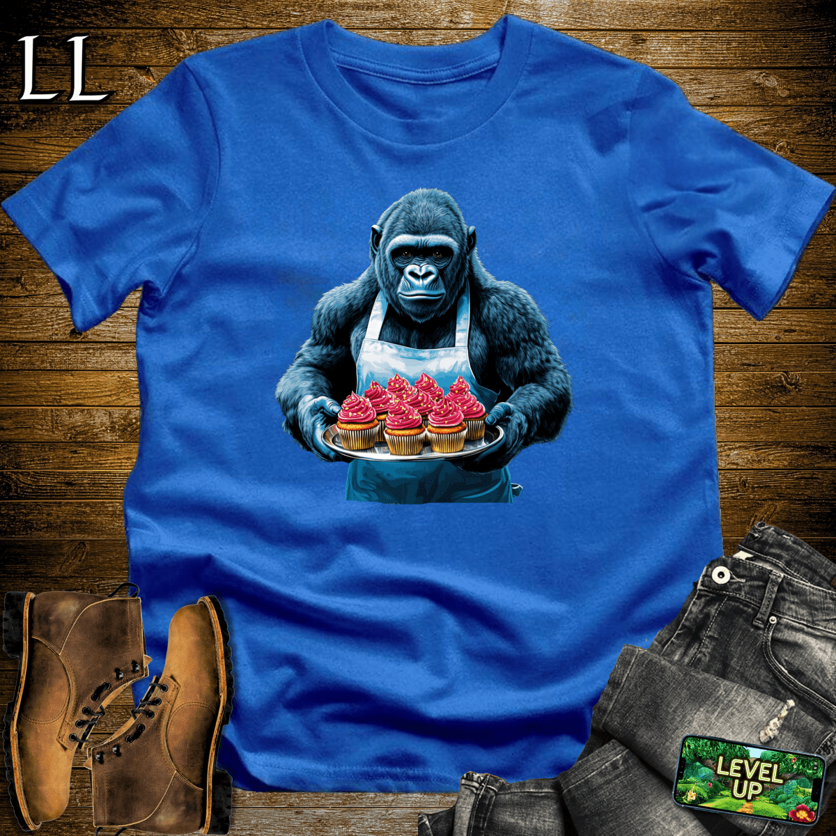 Baker Gorilla Softstyle Tee - Royal - LegacyLayers