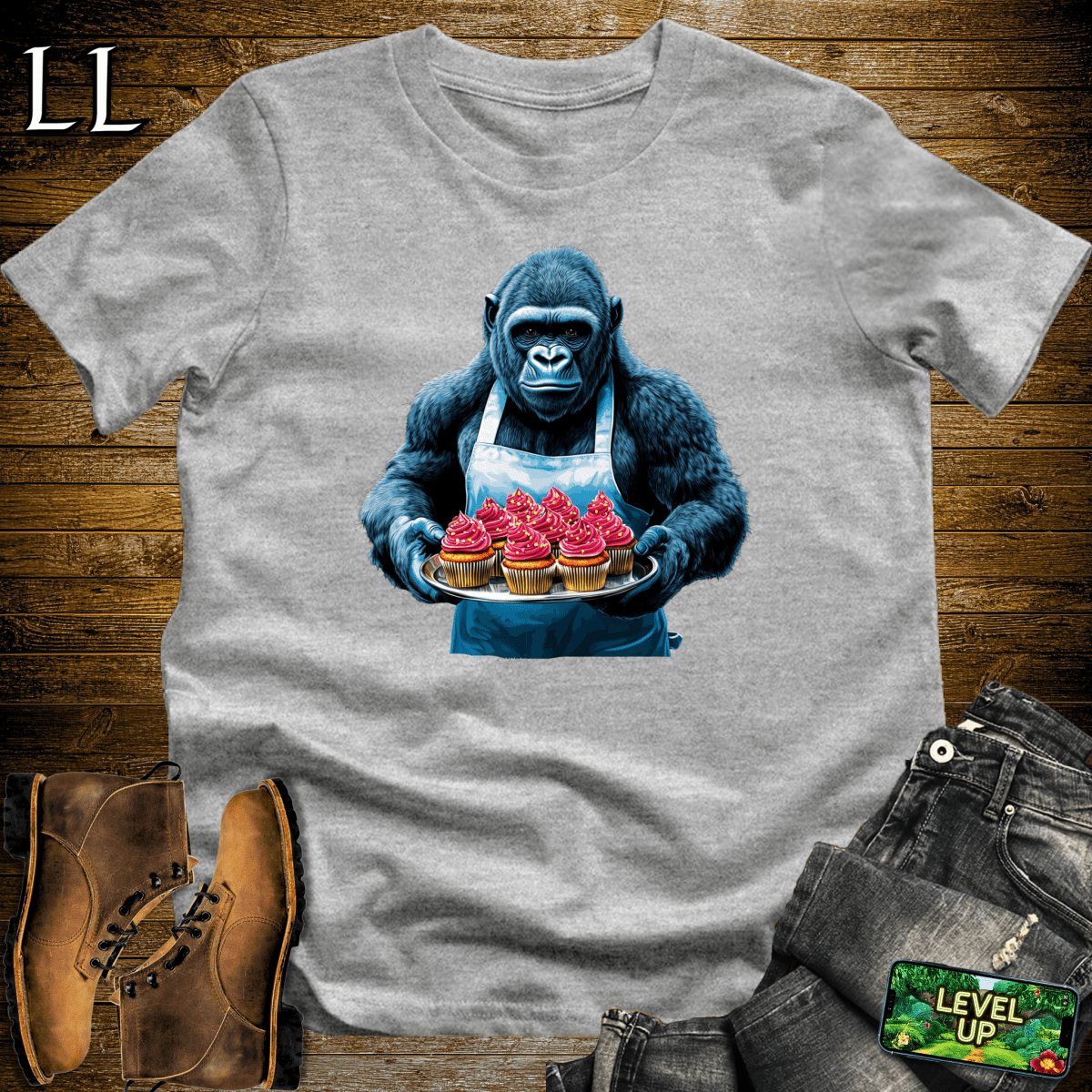 Baker Gorilla Softstyle Tee - Sport Grey - LegacyLayers