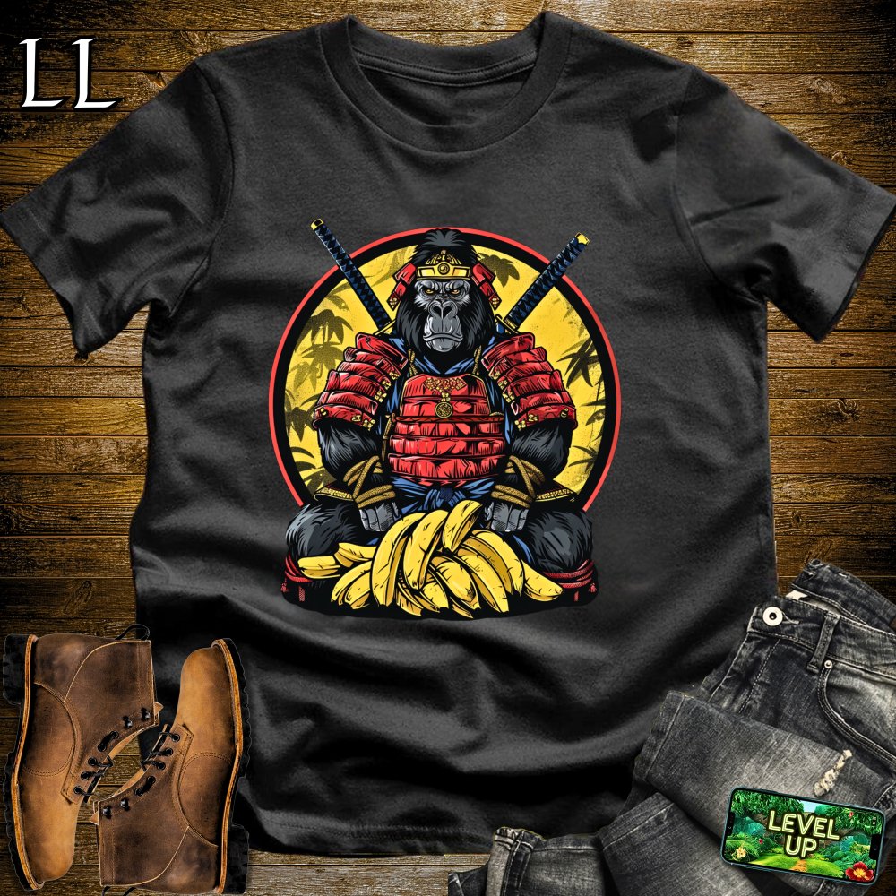 Banana Gorilla Samurai White | Funny Warrior Tee