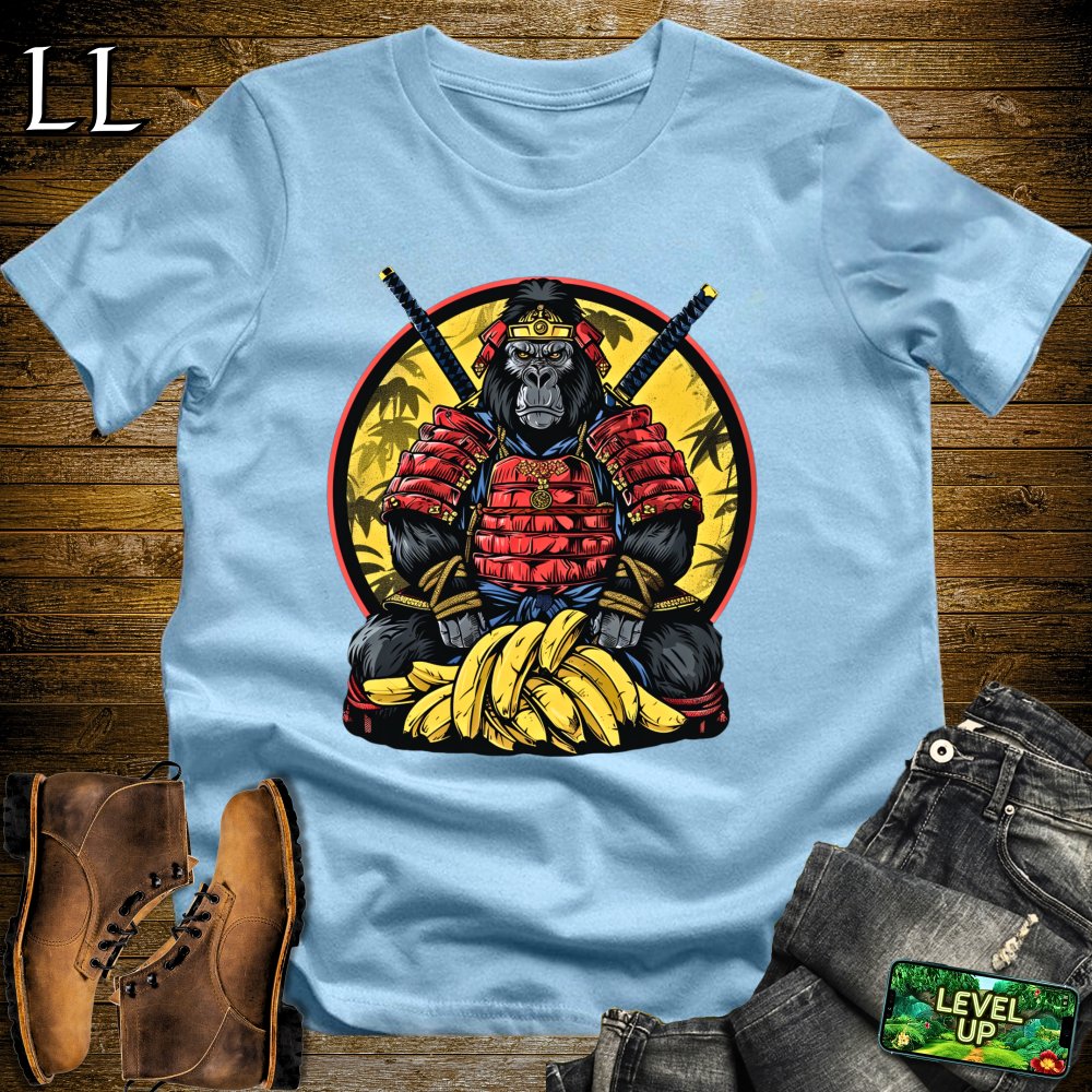 Banana Gorilla Samurai Black | Funny Warrior Tee
