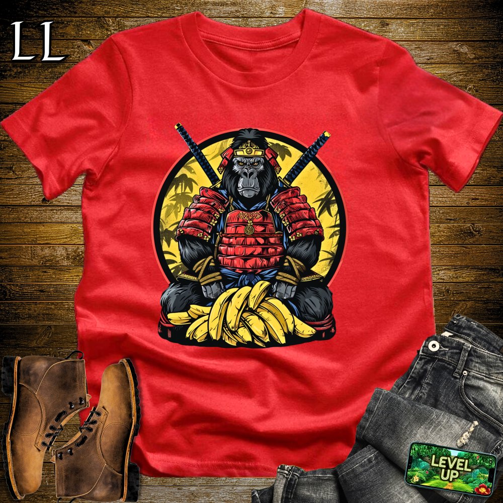 Banana Gorilla Samurai Royal Blue | Funny Warrior Tee