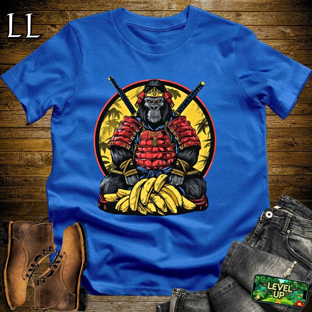 Banana Gorilla Samurai Light Blue | Funny Warrior Tee