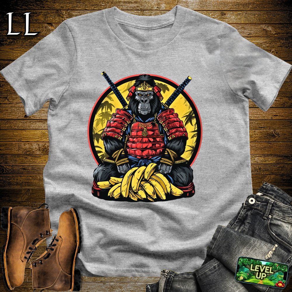 Banana Gorilla Samurai Sport Grey | Funny Warrior Tee
