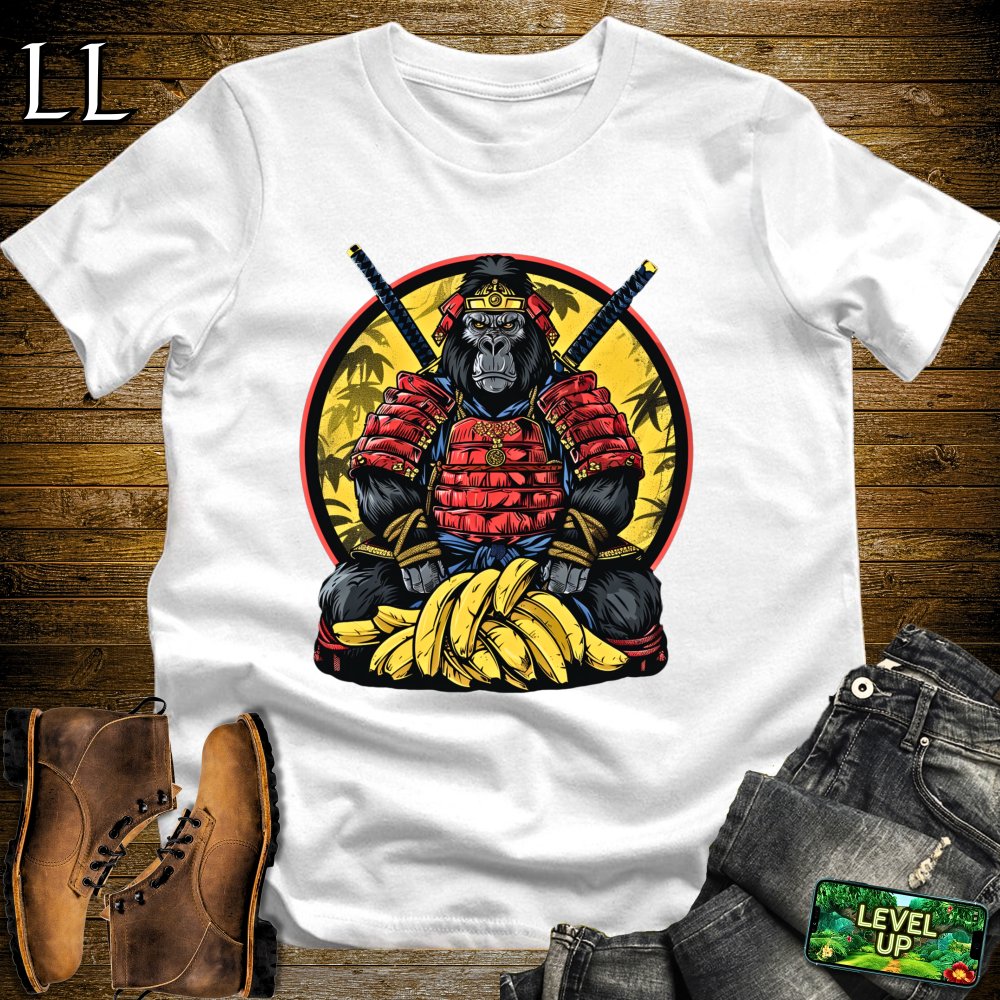 Banana Gorilla Samurai Softstyle Tee - White - LegacyLayers