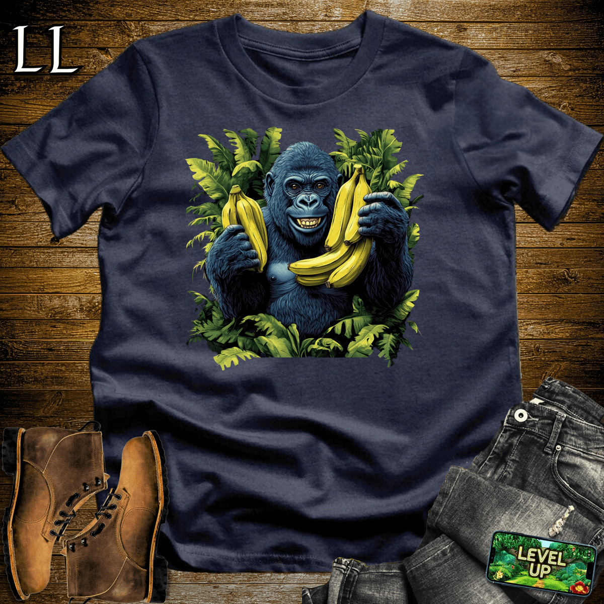 Banana Gorilla Softstyle Tee - Navy - LegacyLayers