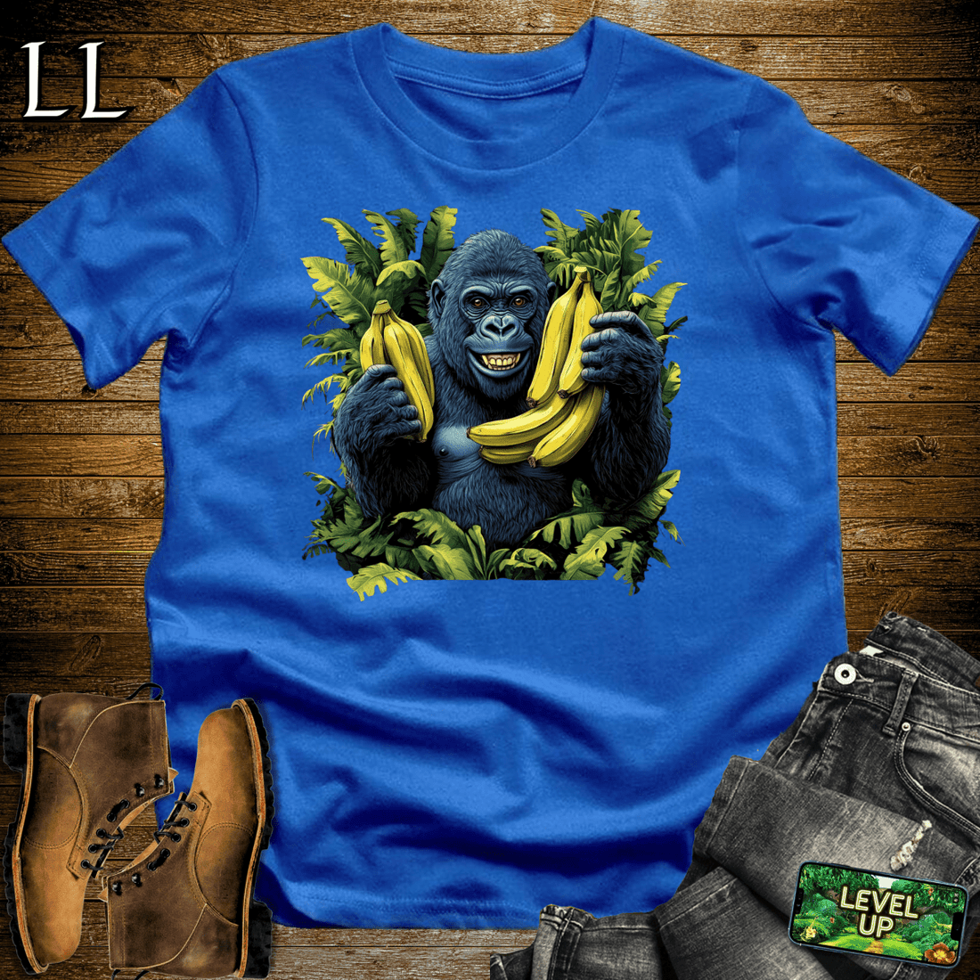 Banana Gorilla Softstyle Tee Royal | Funny Animal Tee