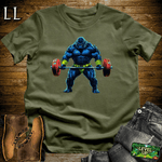 Barbell Curl Gorilla Softstyle Tee Military Green | Fitness Gift Tee