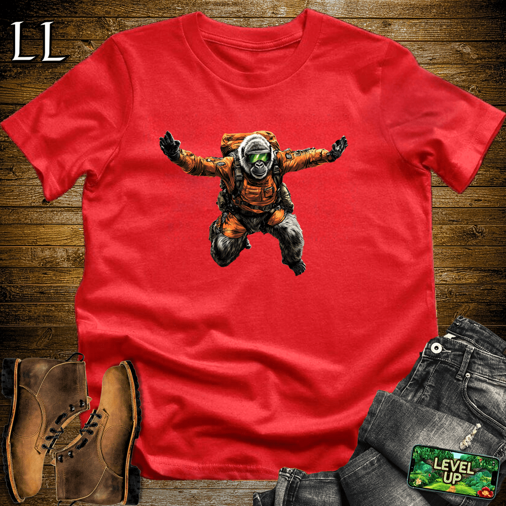 Base Jump Gorilla Red | Extreme Sport Tee