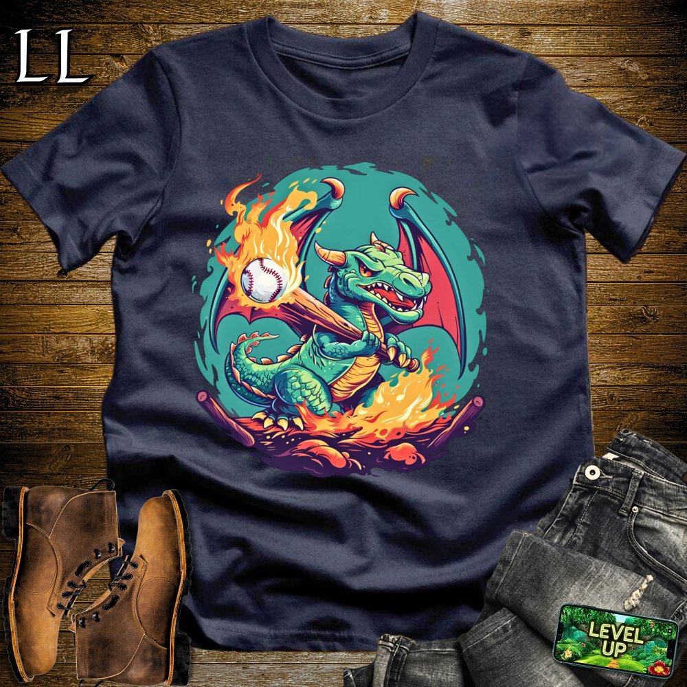 Baseball Dragon Softstyle Tee - Navy - LegacyLayers