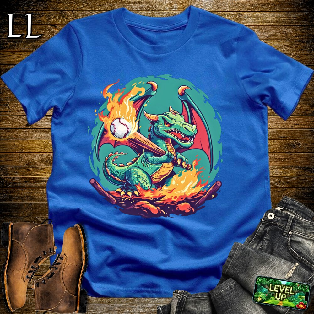 Baseball Dragon Softstyle Tee - Royal - LegacyLayers