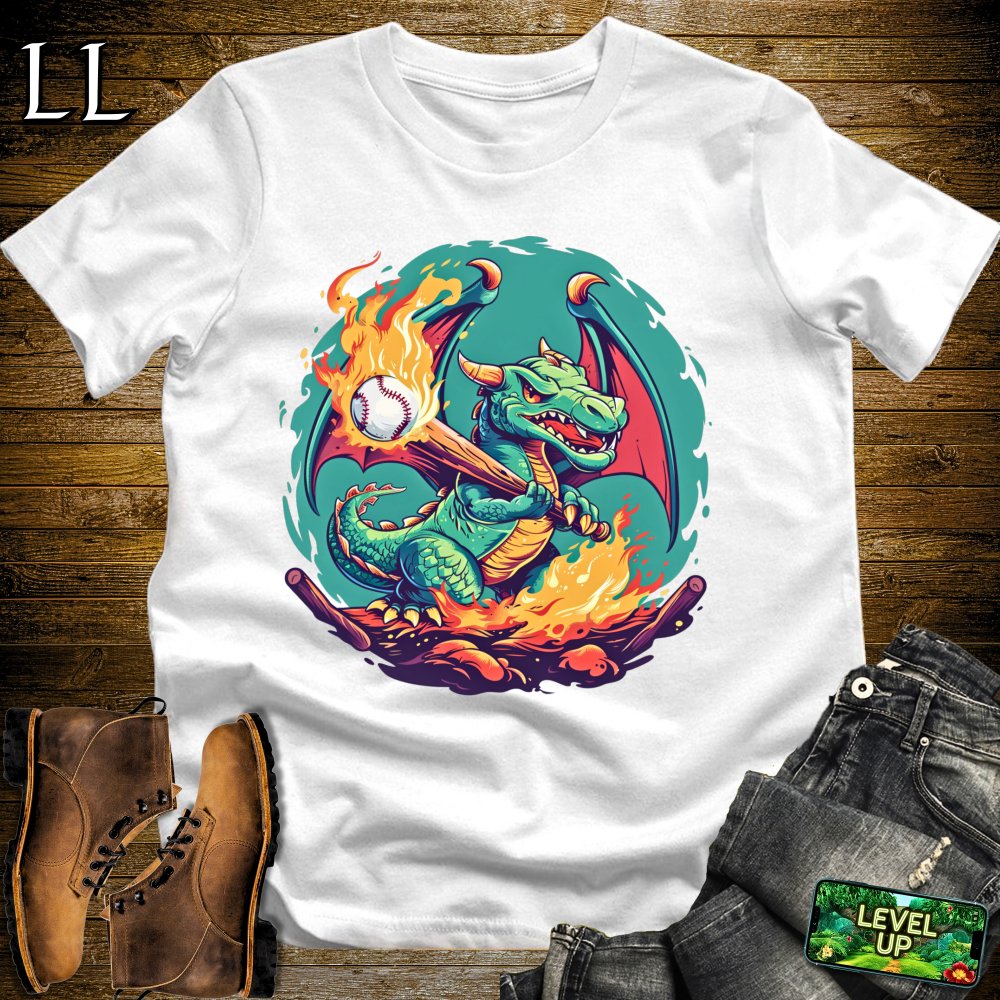 Baseball Dragon Softstyle Tee - White - LegacyLayers