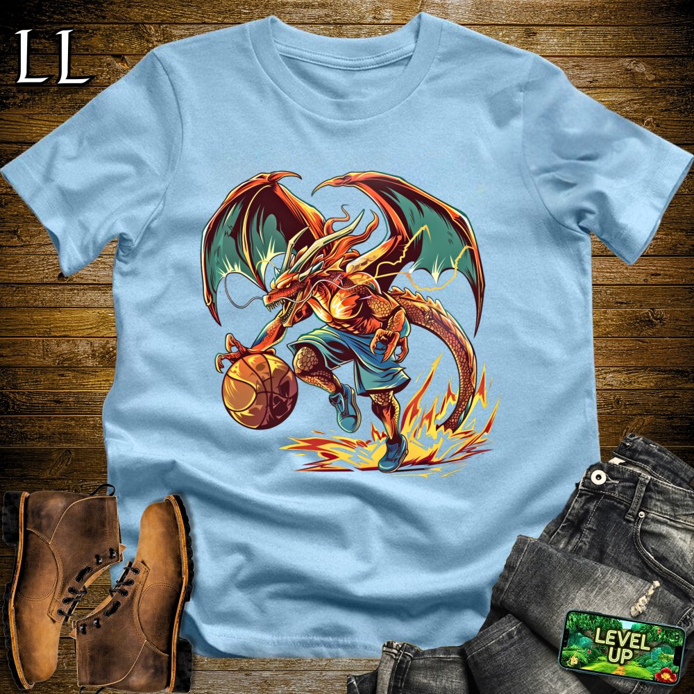 Basketball Dragon Softstyle Tee - Light Blue - LegacyLayers