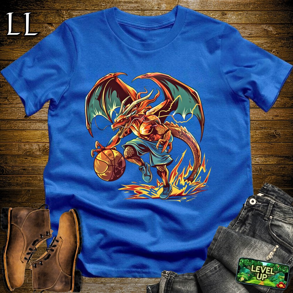 Basketball Dragon Softstyle Tee - Royal - LegacyLayers