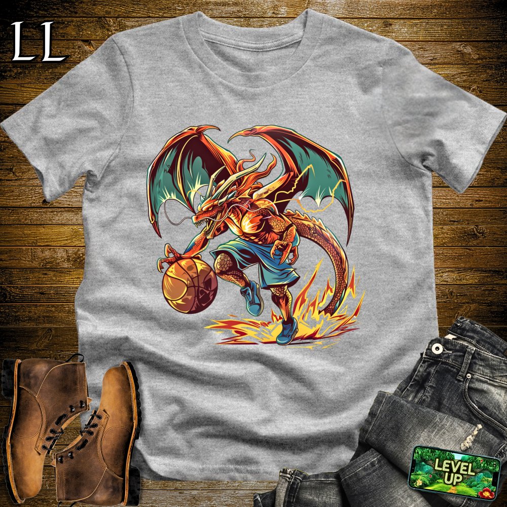 Basketball Dragon Softstyle Tee - Sport Grey - LegacyLayers