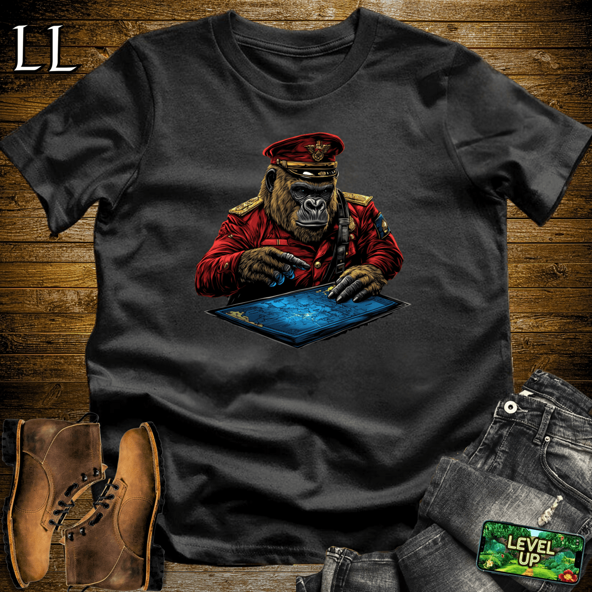 Battle Commander Gorilla Softstyle Tee - Black - LegacyLayers