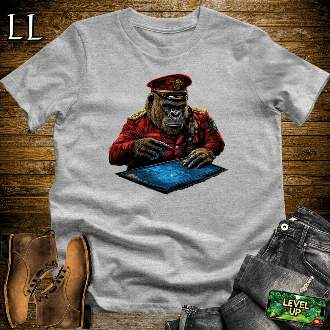 Battle Commander Gorilla Softstyle Tee Sport Grey | Tactical Tee