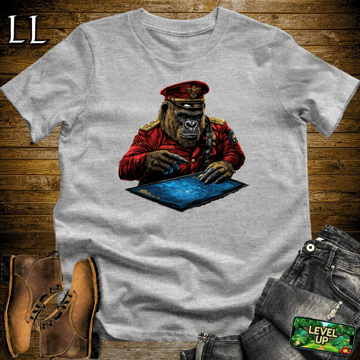 Battle Commander Gorilla Softstyle Tee - Sport Grey - LegacyLayers