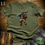 Bazooka Gorilla Softstyle Tee Military Green | Action Lover Gift Tee