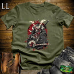 Beheader Chicken Samurai Military Green | Funny Warrior Tee