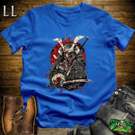 Beheader Chicken Samurai Royal Blue | Funny Warrior Tee