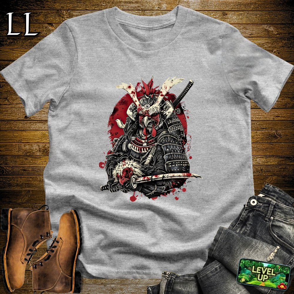 Beheader Chicken Samurai Sport Grey | Funny Warrior Tee