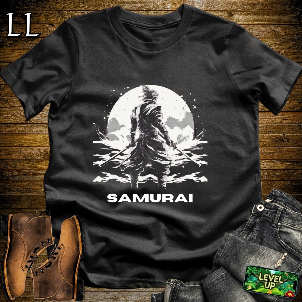 Black and White Samurai Black | Warrior Graphic Tee