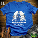 Black and White Samurai Royal Blue | Warrior Graphic Tee