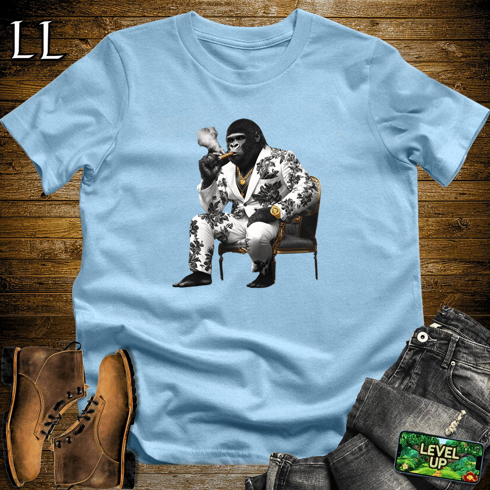 Black Flower Cigar Gorilla - Light Blue - LegacyLayers