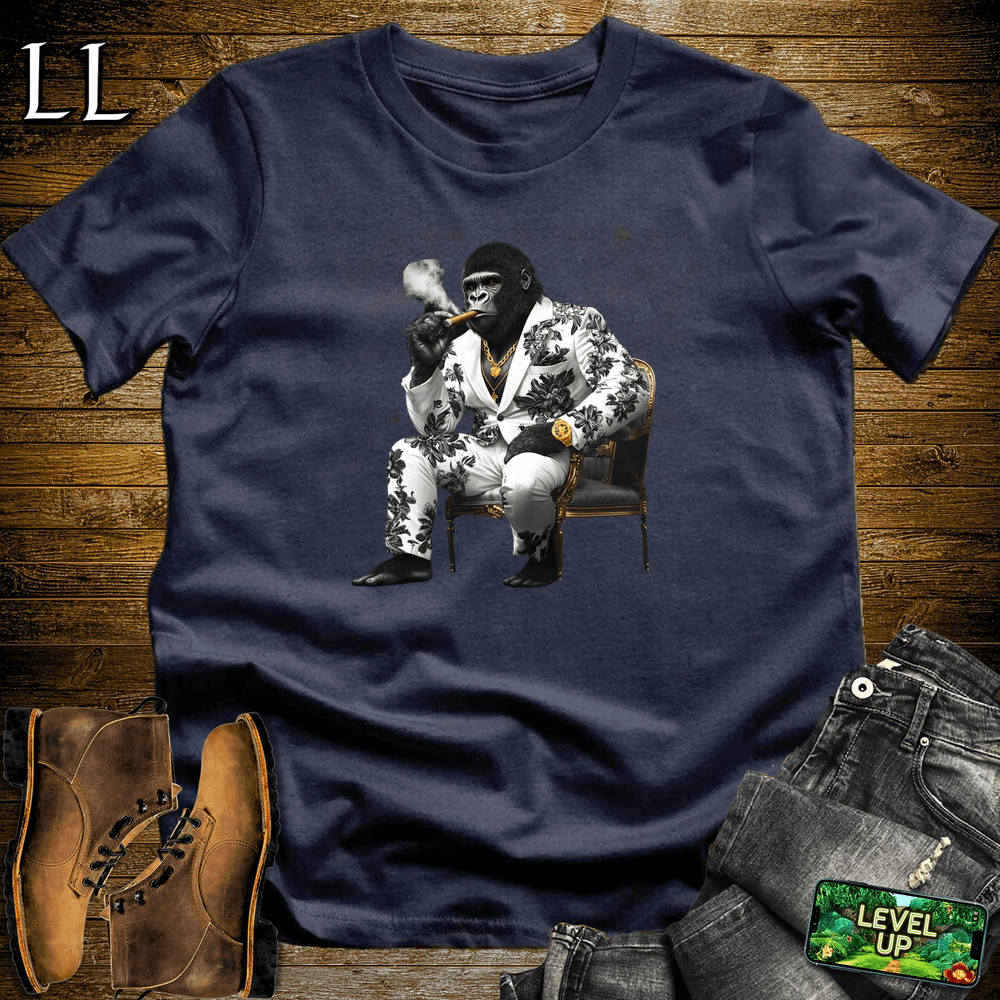 Black Flower Cigar Gorilla - Navy - LegacyLayers
