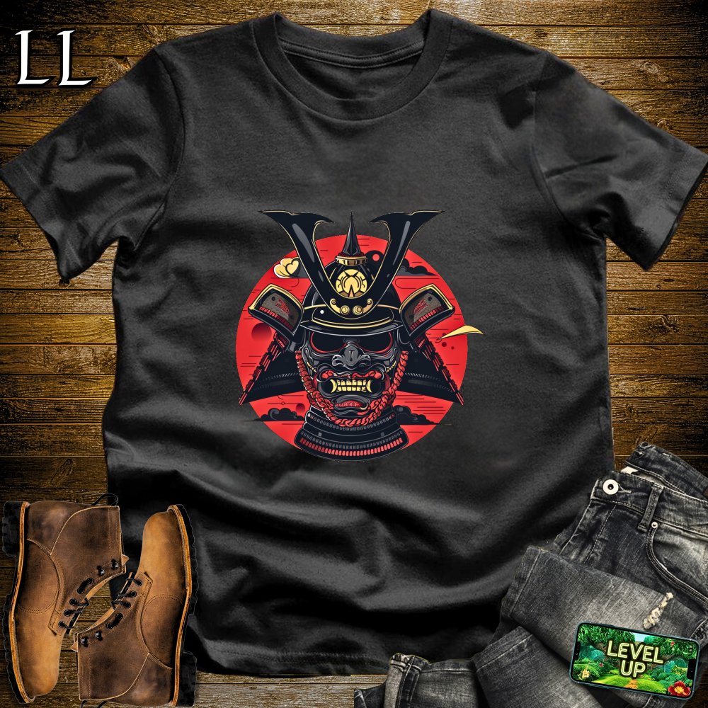 Black Samurai Mask Black | Honor & Strength Tee