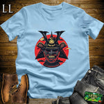 Black Samurai Mask Light Blue | Honor & Strength Tee