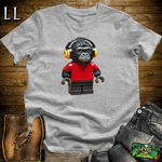 Block Toy Red Shirt Gorilla Sport Grey | Retro Block Design Tee