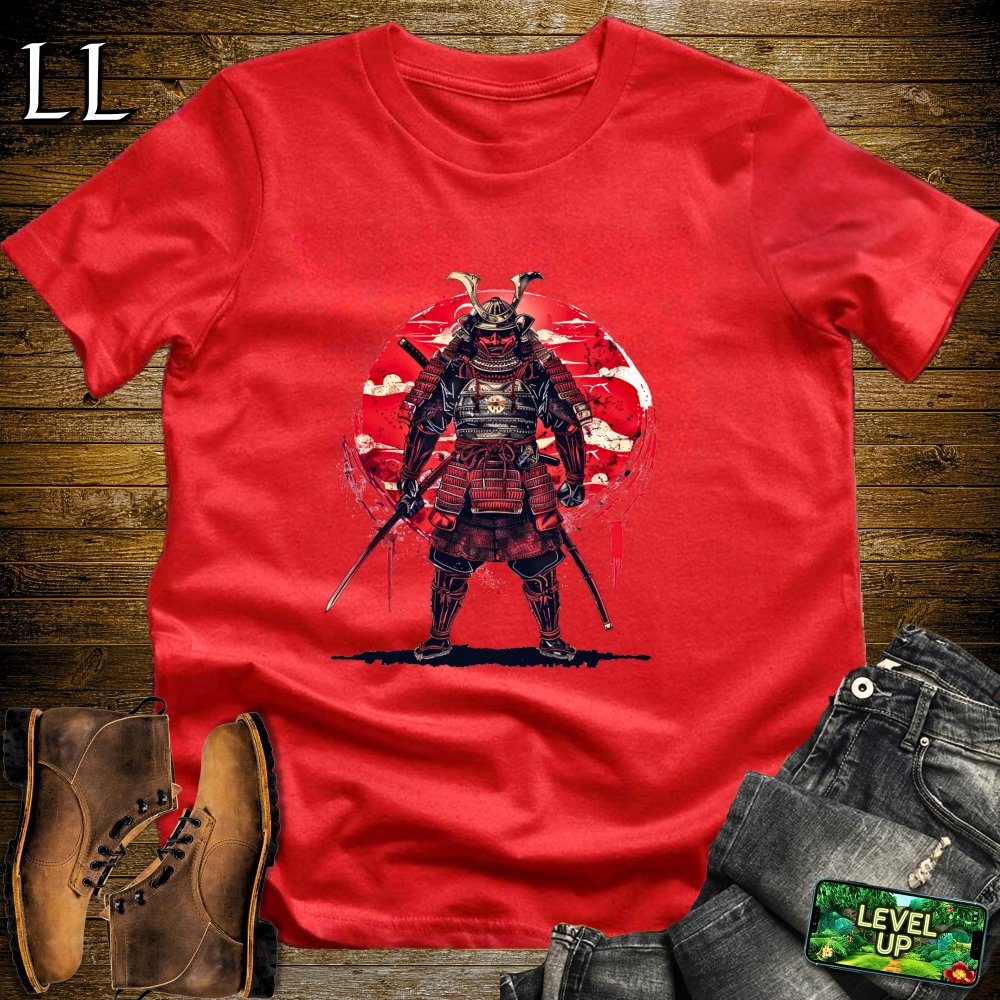 Blood Moon Samurai Red | Mystical Warrior Tee