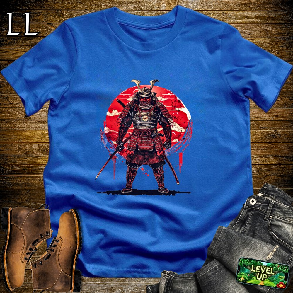 Blood Moon Samurai Royal Blue | Mystical Warrior Tee