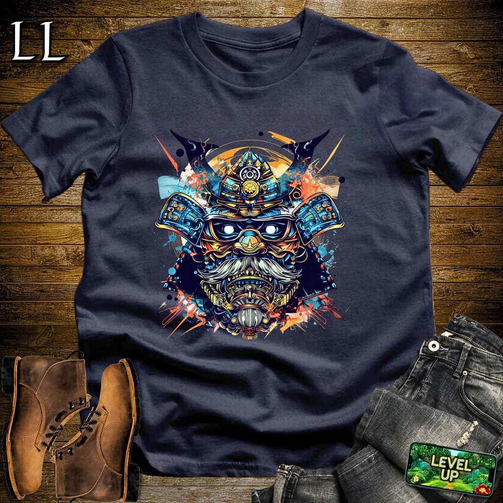 Blue Eye Samurai Mask Softstyle Tee - Navy - LegacyLayers