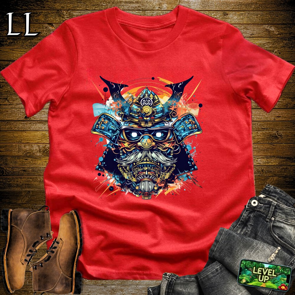 Blue Eye Samurai Mask Softstyle Tee - Red - LegacyLayers