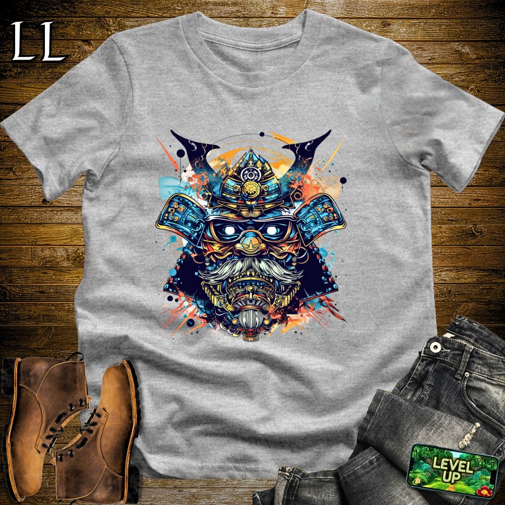 Blue Eye Samurai Mask Softstyle Tee - Sport Grey - LegacyLayers