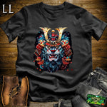 Blue Lion Samurai Black | Majestic Warrior Tee
