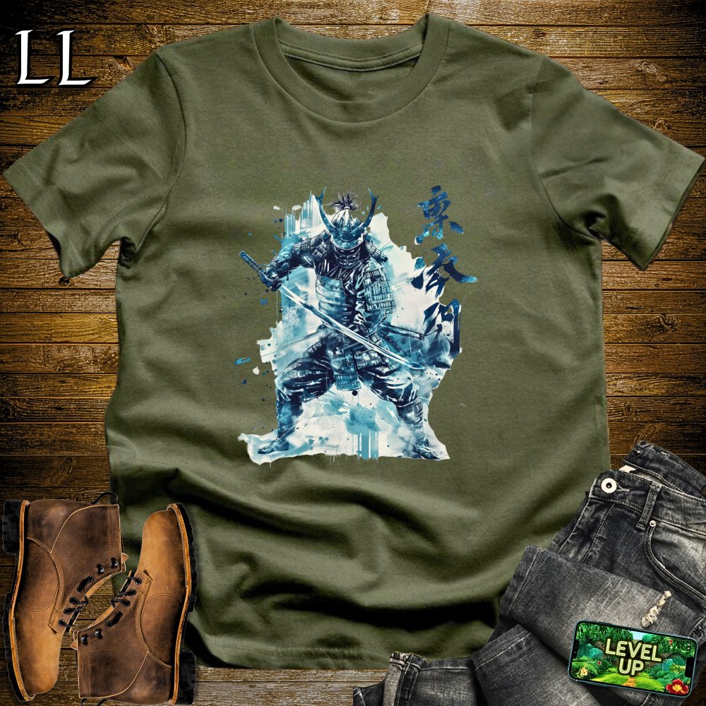 Blue Samurai Military Green | Ocean Warrior Tee