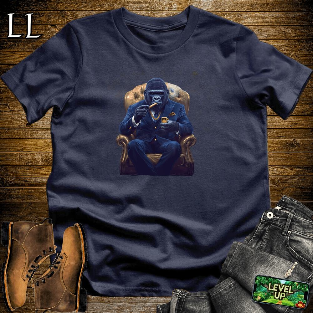 Blue Suit Cigar Gorilla - Navy - LegacyLayers