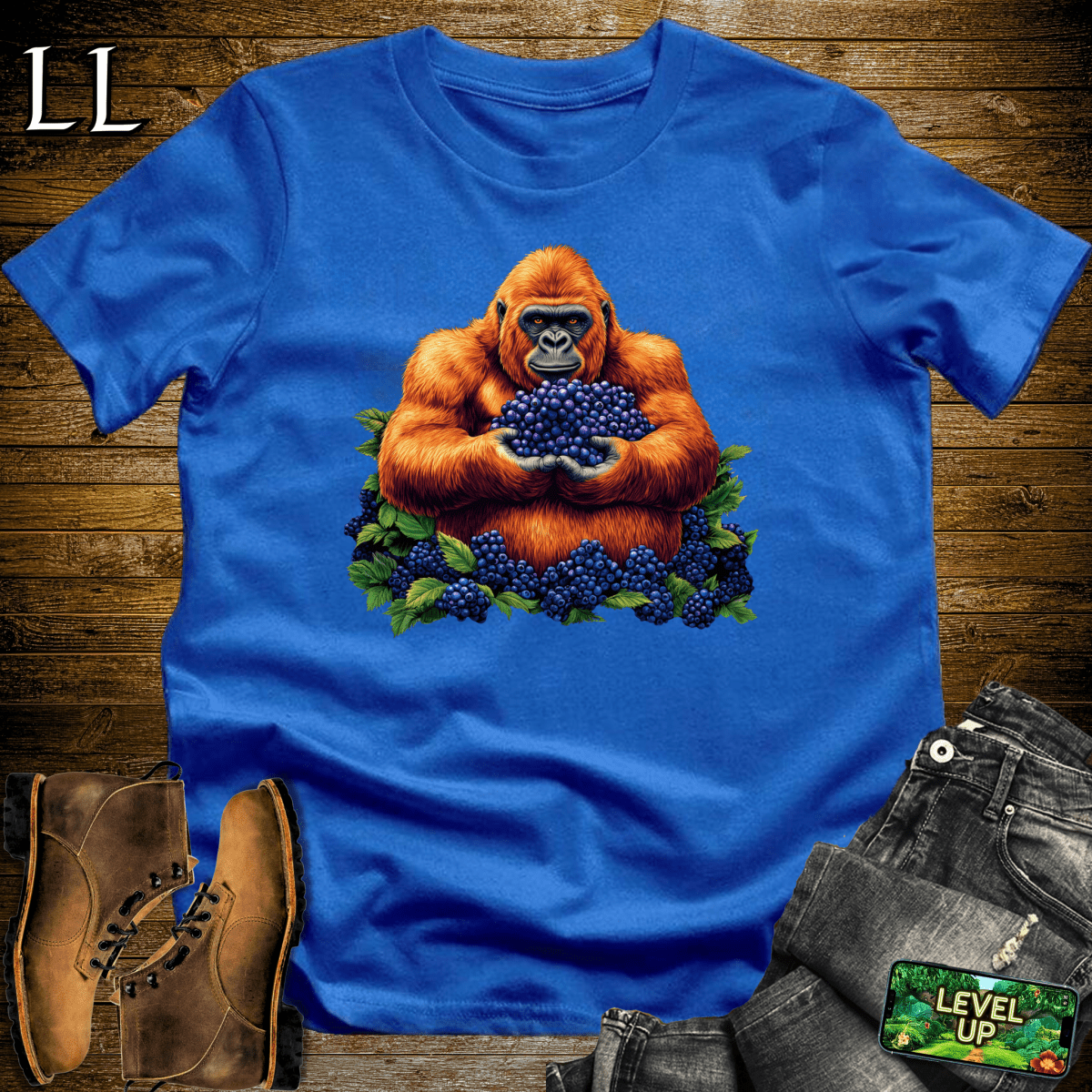 Blueberry Gorilla Softstyle Tee - Royal - LegacyLayers