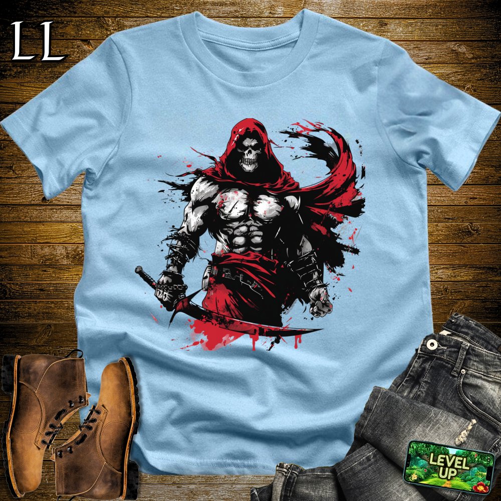 Body Builder Grim Reaper Softstyle Tee - Light Blue - LegacyLayers